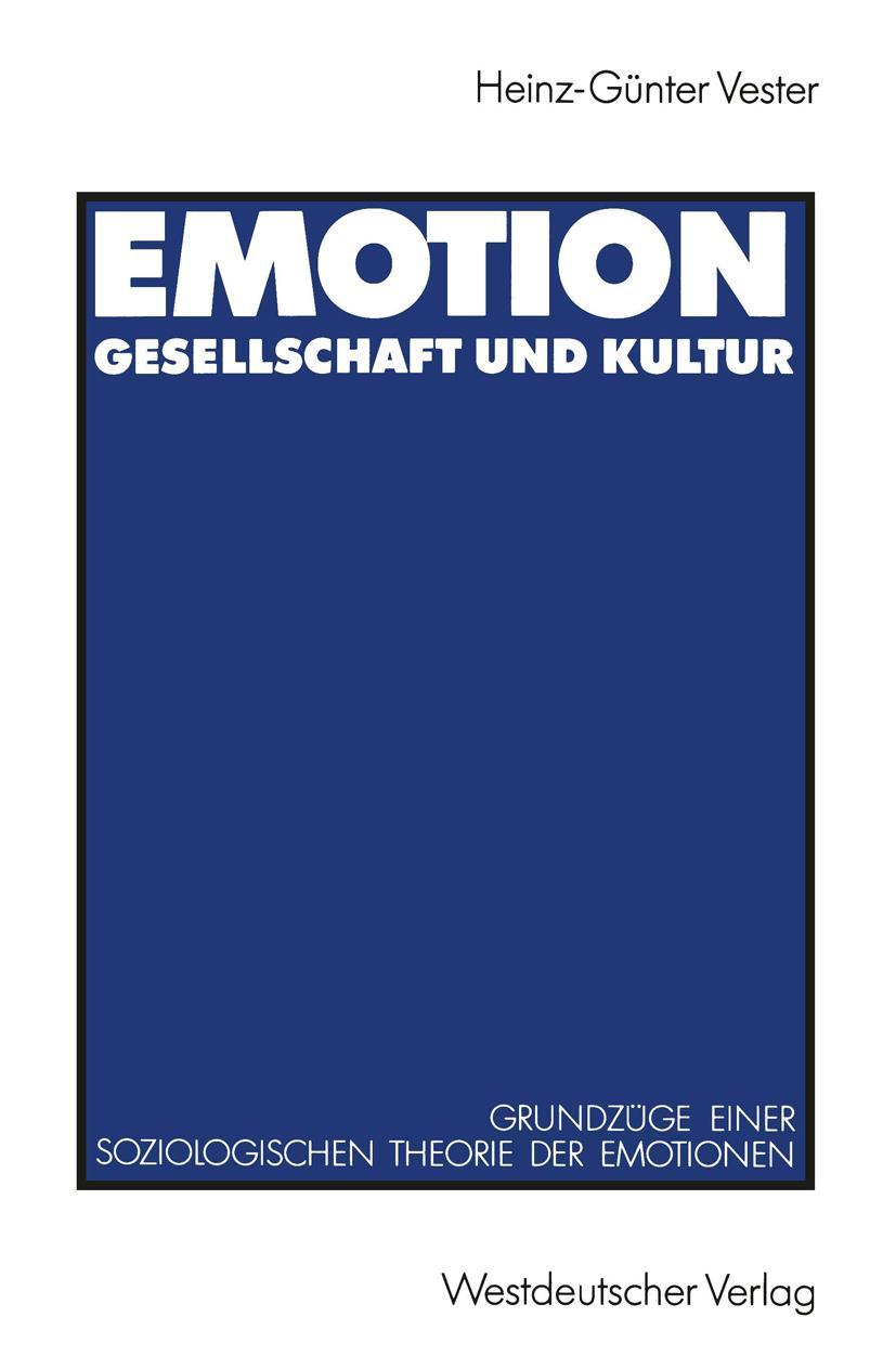 Vorderes Coverbild Emotion, Gesellschaft und Kultur