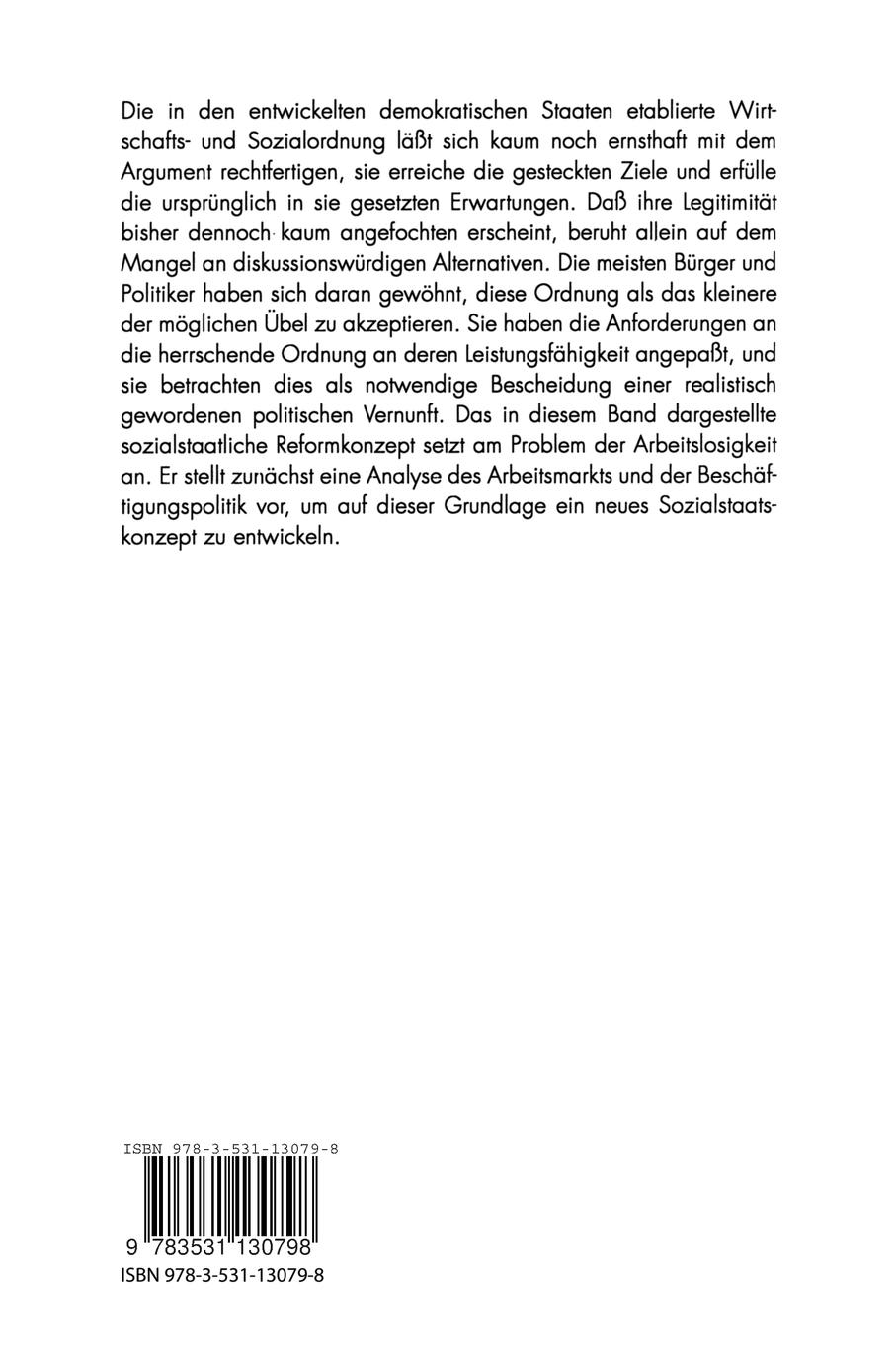 Rückseitencover Der neue Sozialstaat