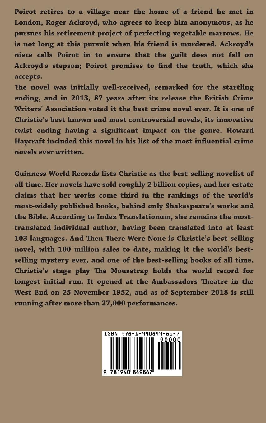 Rückseitencover The Murder of Roger Ackroyd