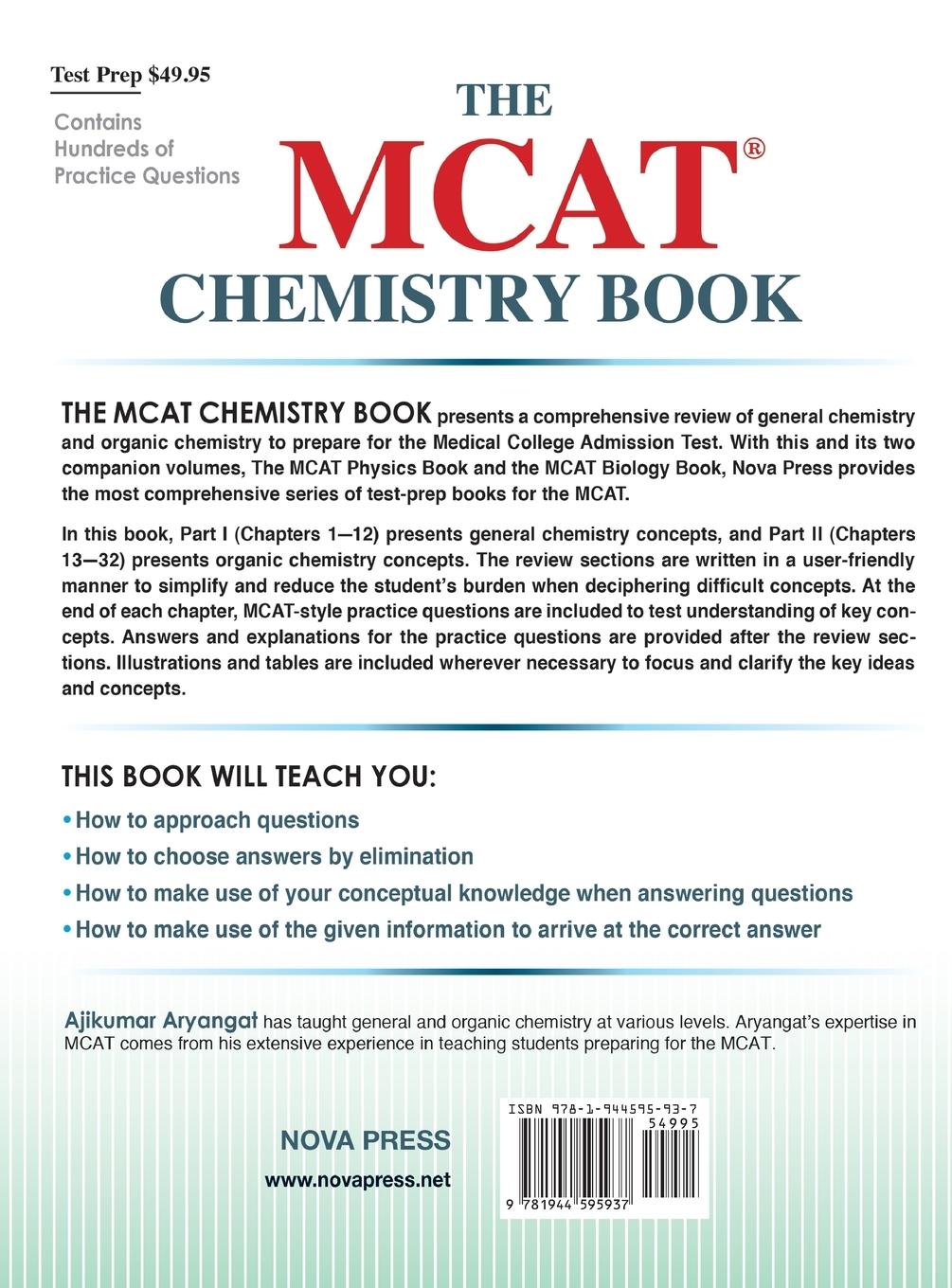 Rückseitencover The MCAT Chemistry Book