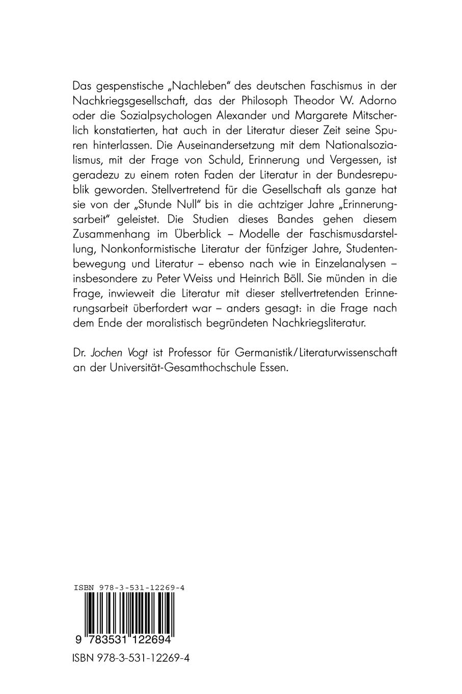 Rückseitencover 'Erinnerung ist unsere Aufgabe'