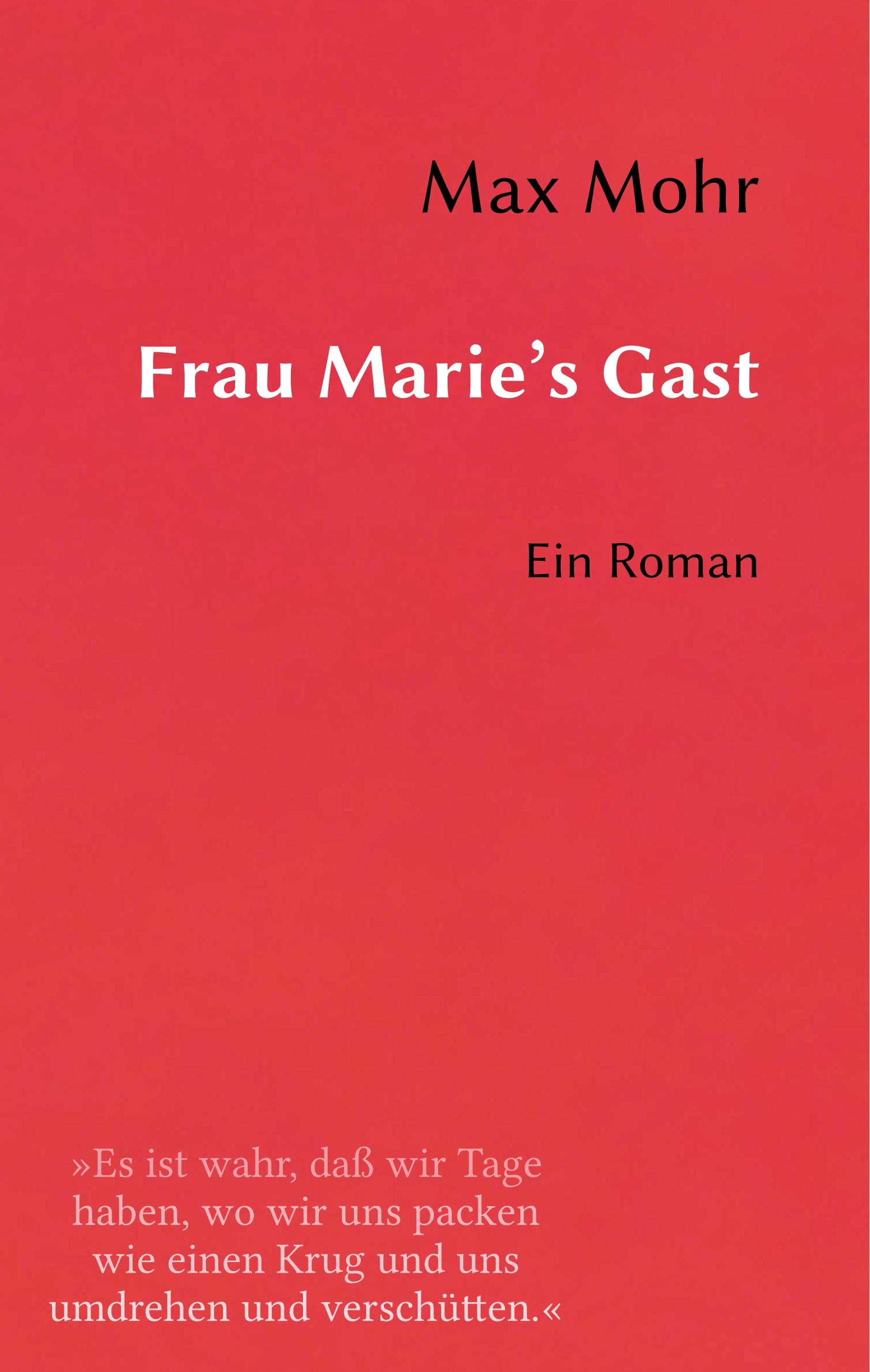 Vorderes Coverbild Frau Marie's Gast