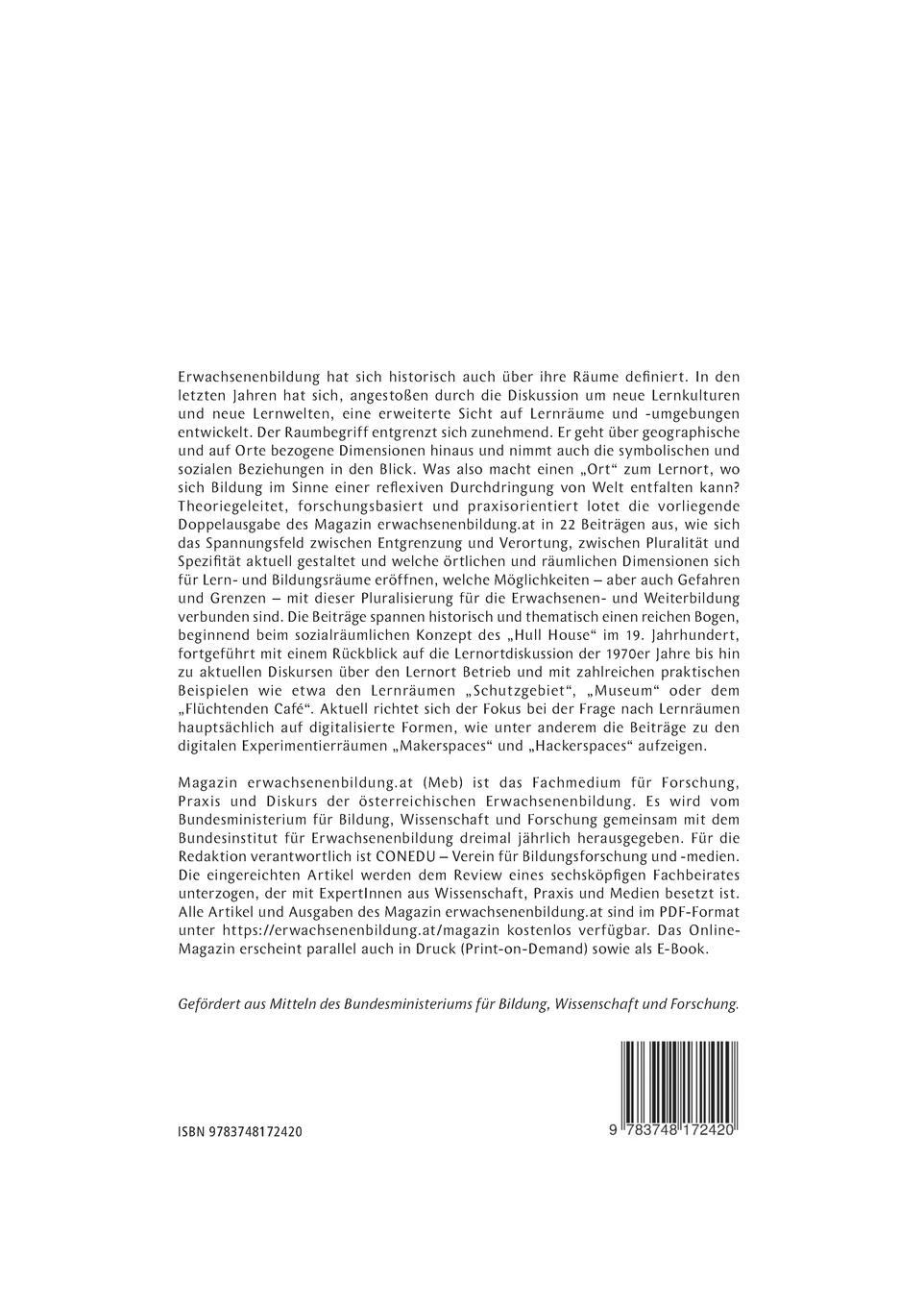 Rückseitencover Lern- und Bildungsräume