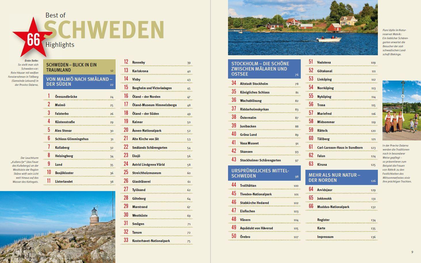 Beispielinhalt (Bild) Best of Schweden - 66 Highlights