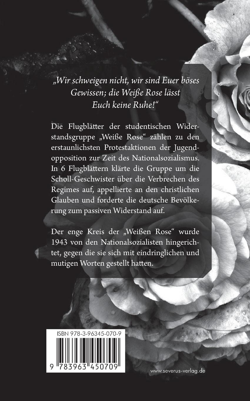Rückseitencover Flugblätter der Weißen Rose