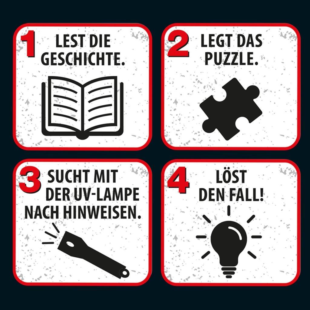 Beispielinhalt (Bild) Krimipuzzle ??? 300 Teile / Die Villa der Rätsel (drei Fragezeichen)