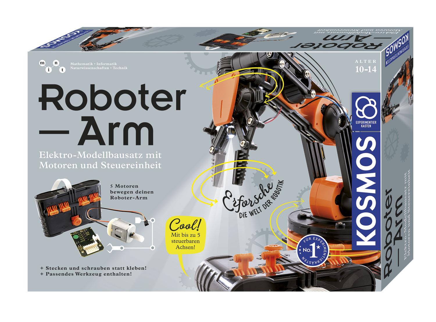 Vorderes Coverbild Roboter-Arm (drei Fragezeichen)