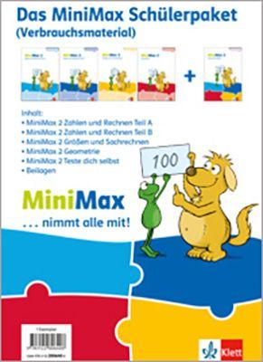 Vorderes Coverbild MiniMax 2. Schülerpaket (5 Hefte: Zahlen und Rechnen A, Zahlen und Rechnen B, Größen und Sachrechnen, Geometrie, Teste-dich-selbst, Beilage) - Verbrauchsmaterial Klasse 2