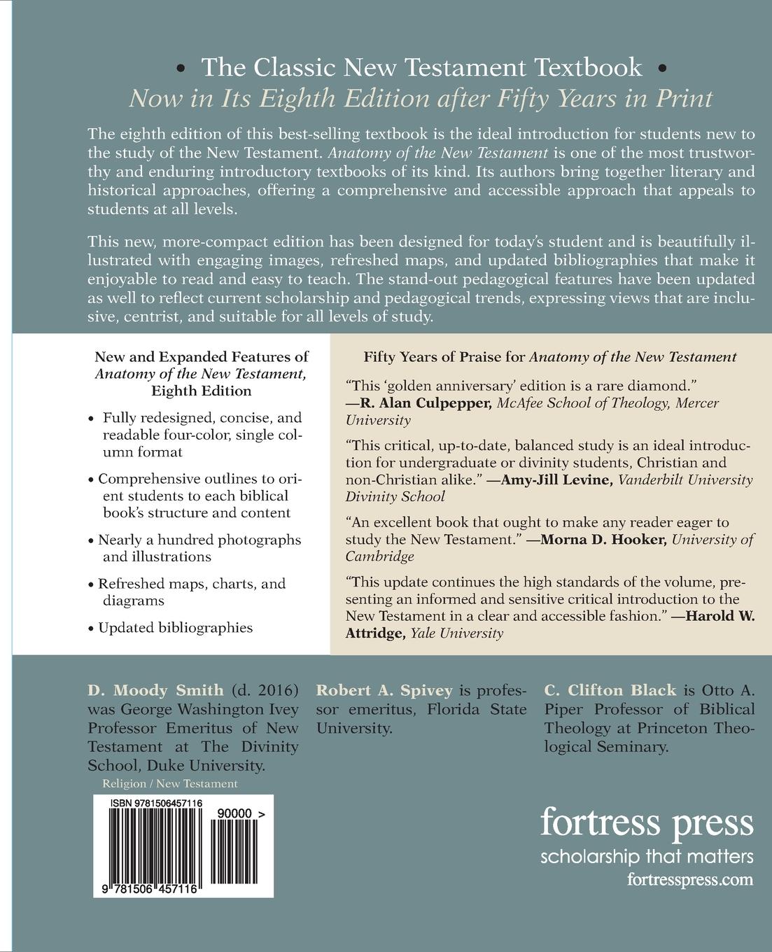 Rückseitencover Anatomy of the New Testament, 8th Edition