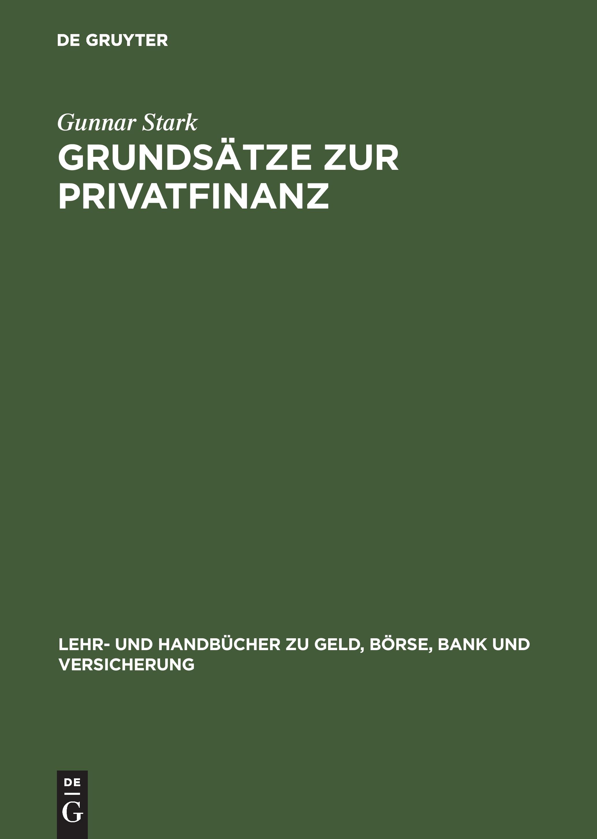 Vorderes Coverbild Grundsätze zur Privatfinanz