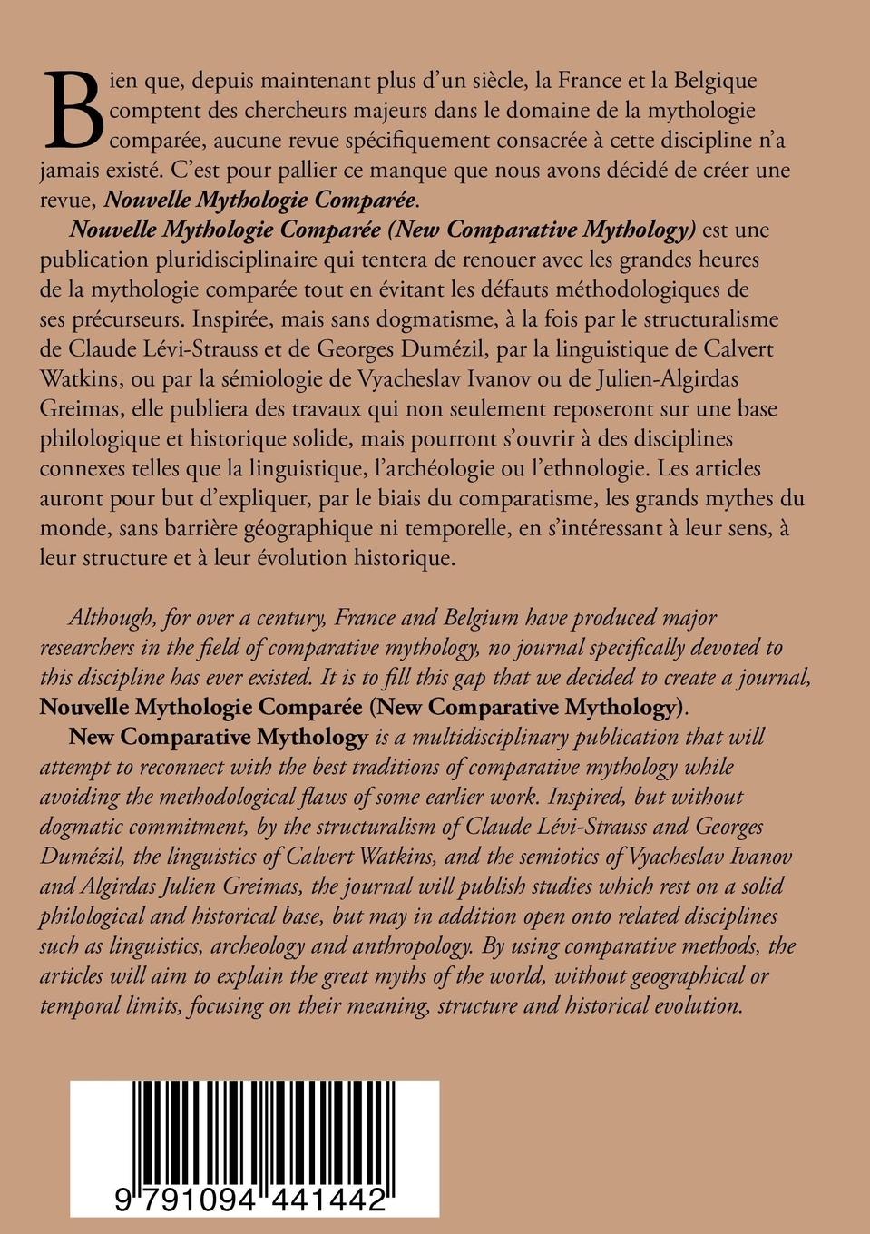 Rückseitencover Nouvelle Mythologie Comparée n°4