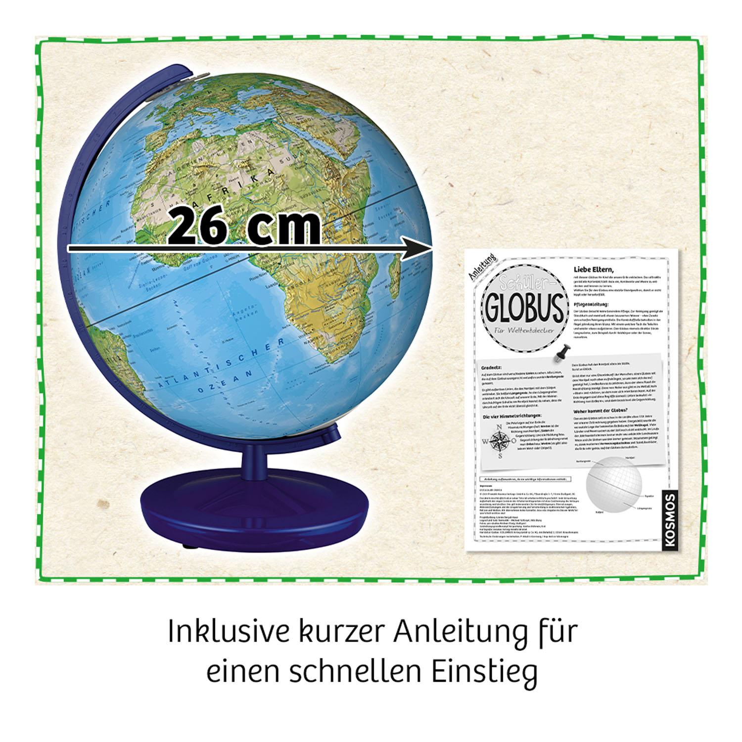 Beispielinhalt (Bild) Schüler-Globus Durchmesser 26 cm