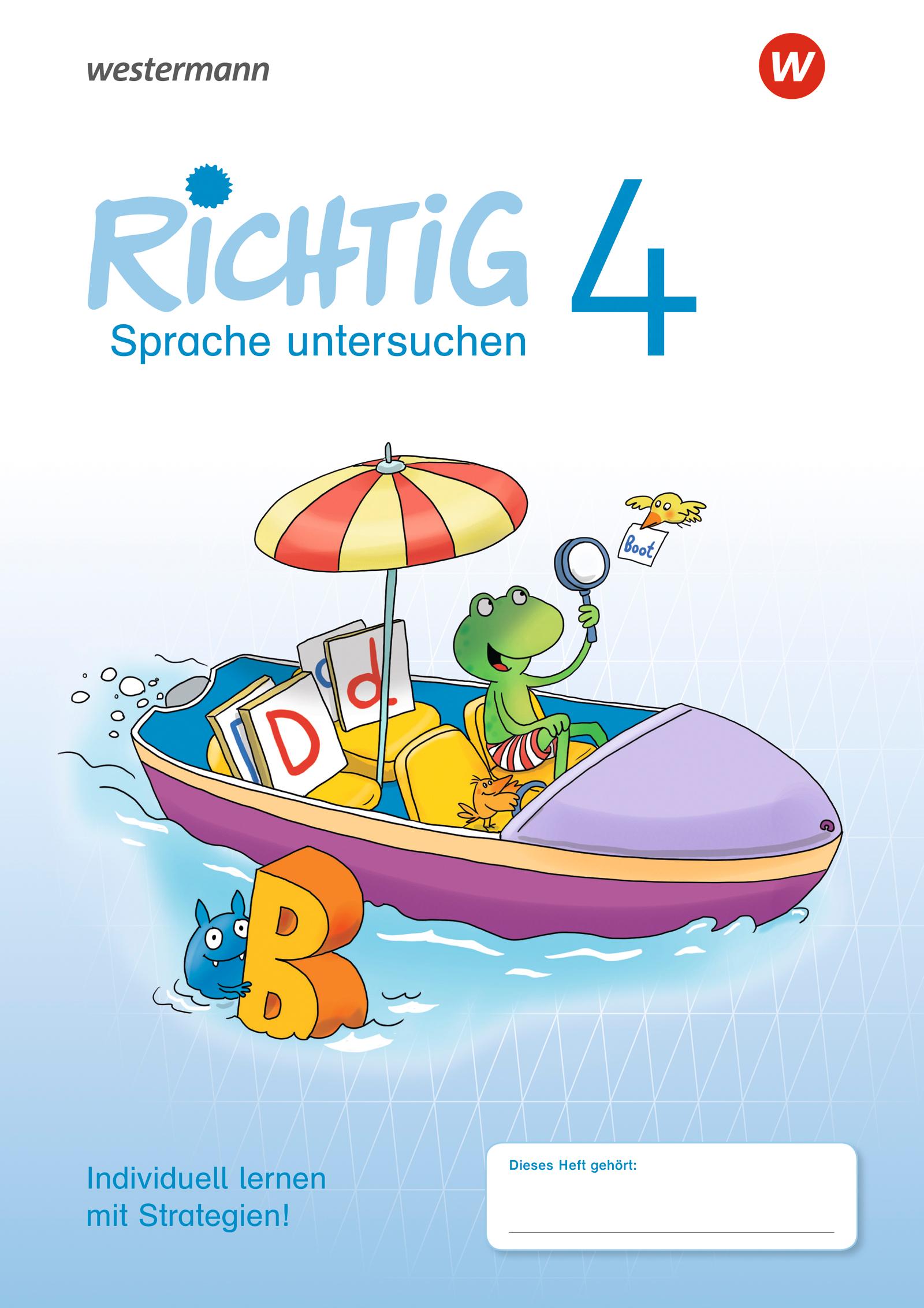Vorderes Coverbild RICHTIG Sprache untersuchen 4. Übungsheft