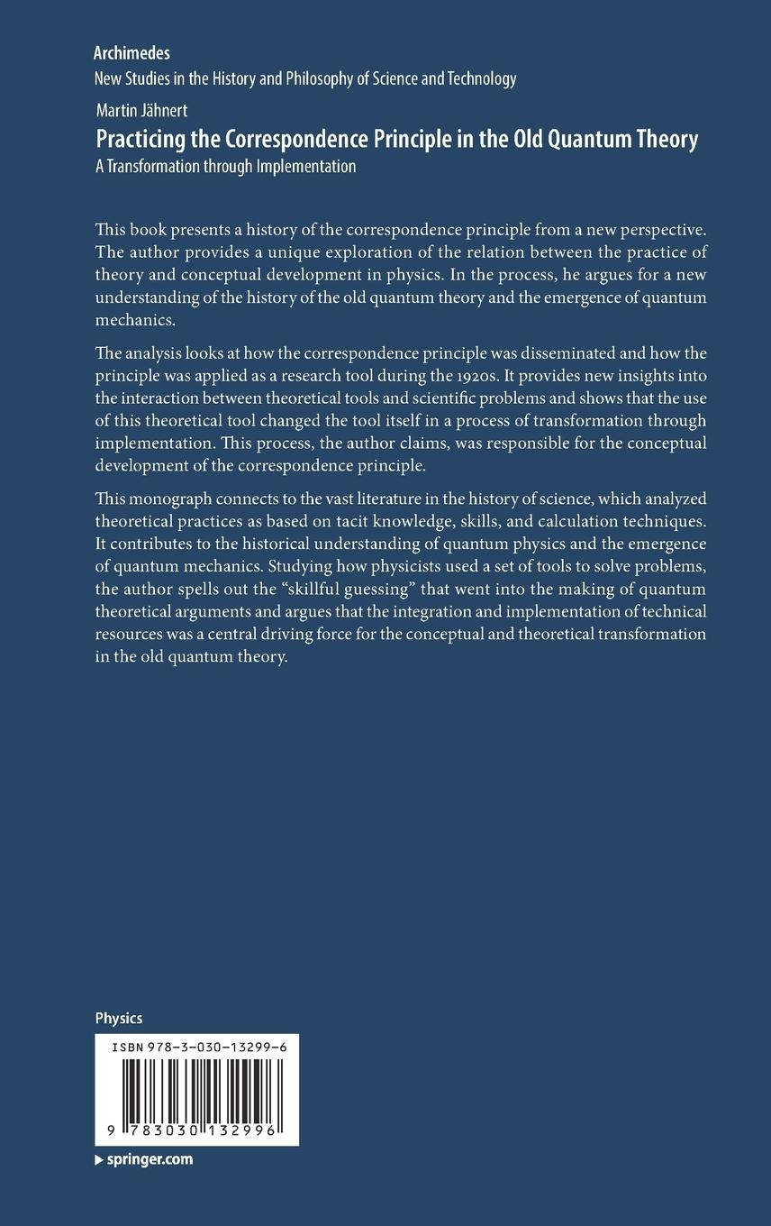 Rückseitencover Practicing the Correspondence Principle in the Old Quantum Theory