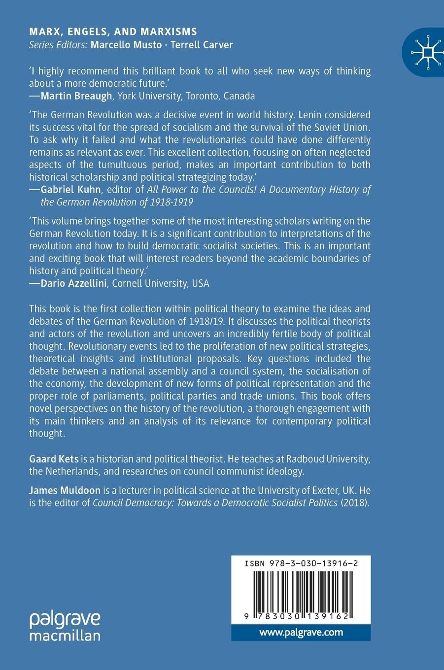 Rückseitencover The German Revolution and Political Theory