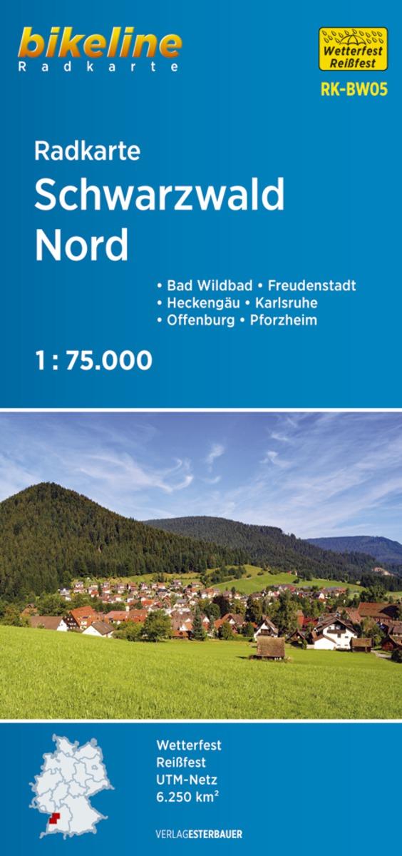 Vorderes Coverbild Bikeline Radkarte Schwarzwald Nord 1 : 75 000
