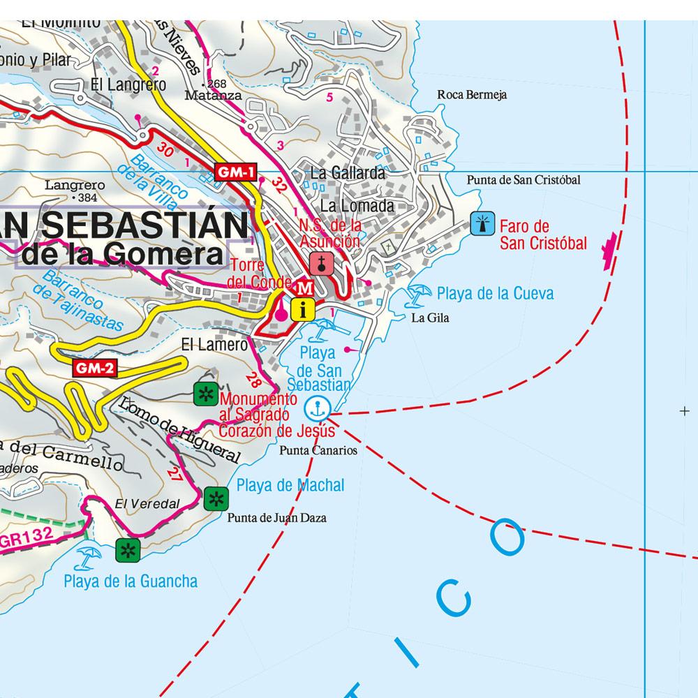 Beispielinhalt (Bild) Gomera, Wanderkarte 1:35.000 LZ 2022