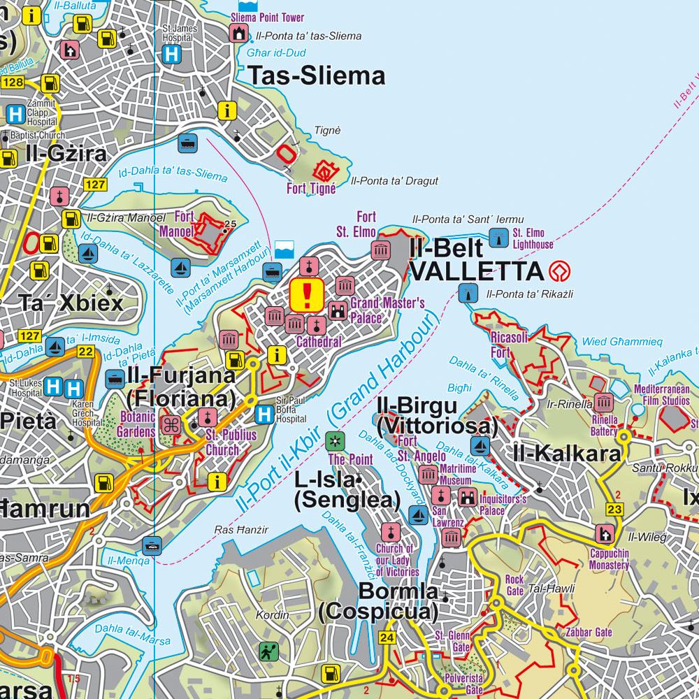 Beispielinhalt (Bild) Malta - Gozo, Autokarte 1:30.000