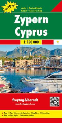 Vorderes Coverbild Zypern, Top 10 Tips, Autokarte 1:150.0000