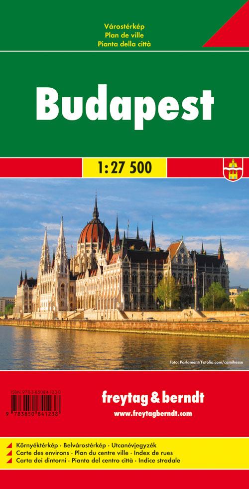 Rückseitencover Budapest Stadtplan 1 : 27 500