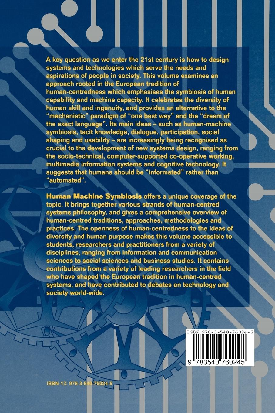 Rückseitencover Human Machine Symbiosis