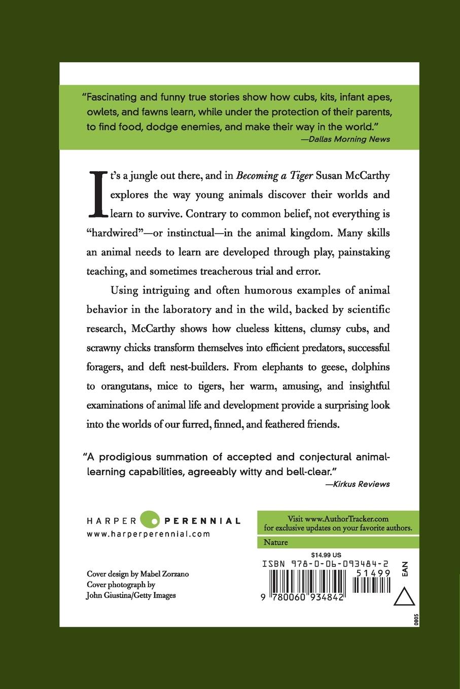 Rückseitencover Becoming a Tiger