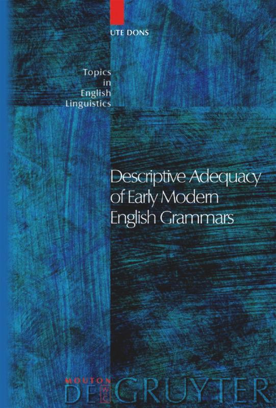 Vorderes Coverbild Descriptive Adequacy of Early Modern English Grammars