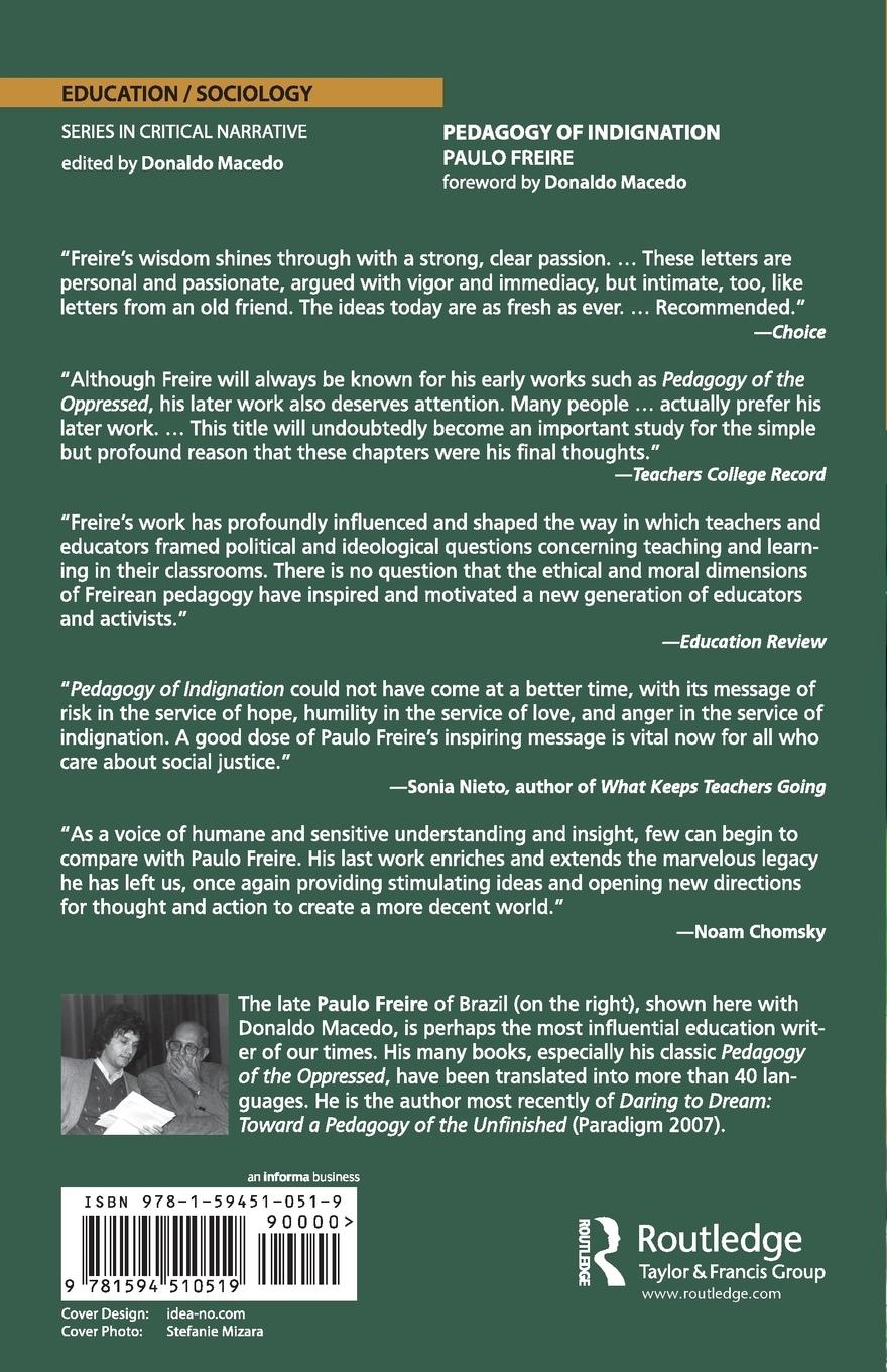 Rückseitencover Pedagogy of Indignation