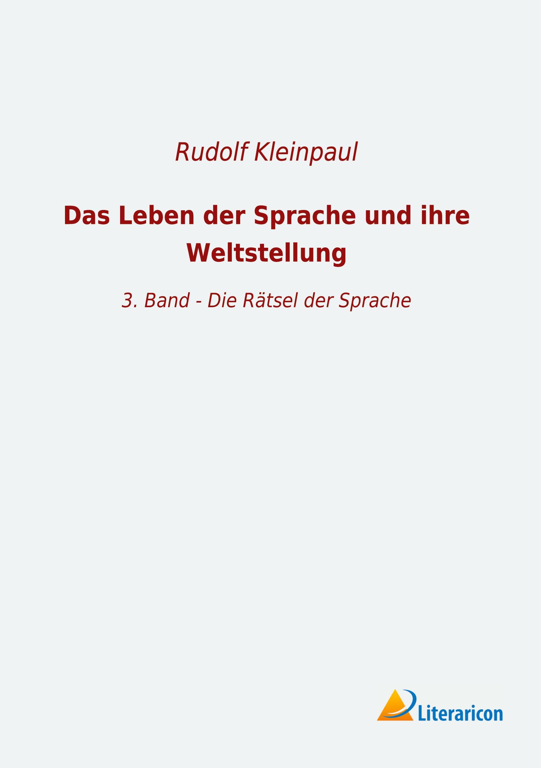 Vorderes Coverbild Das Leben der Sprache und ihre Weltstellung