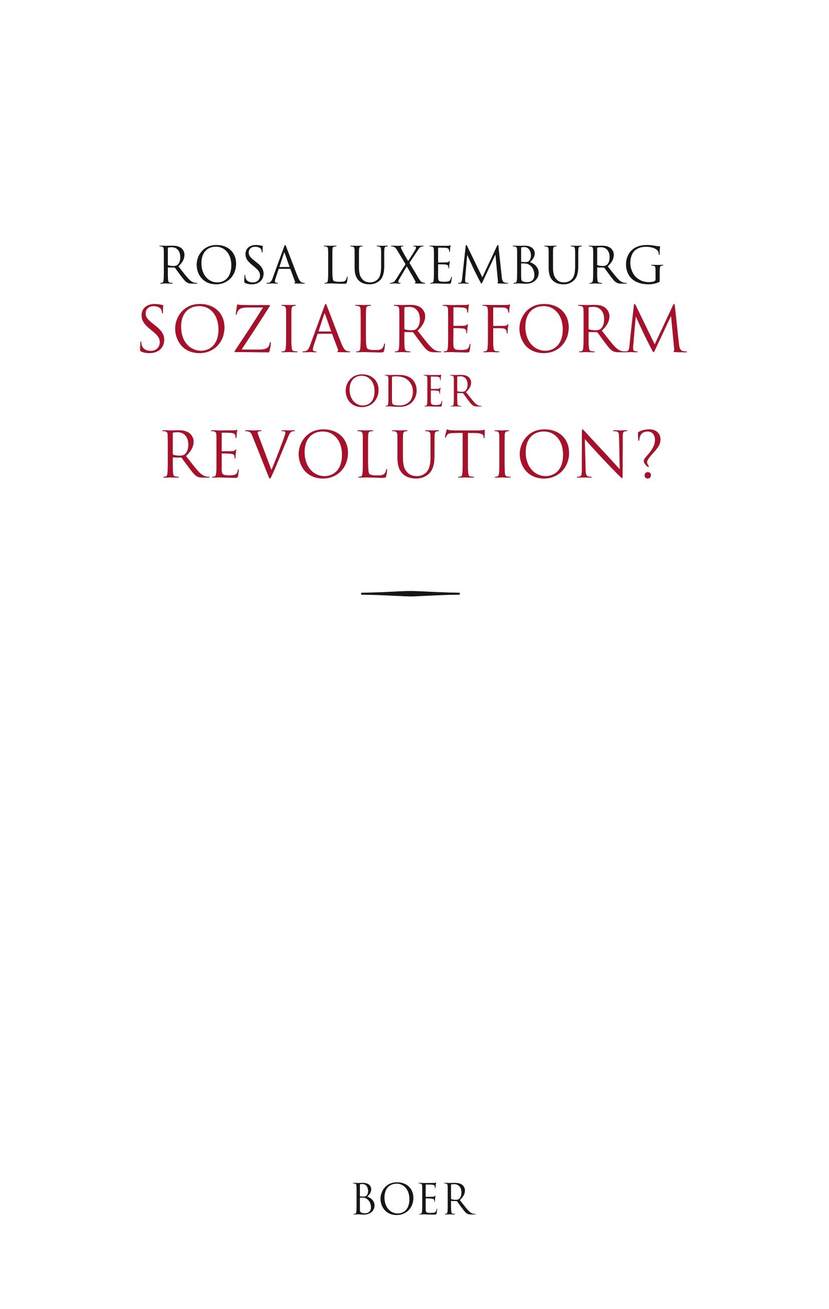 Vorderes Coverbild Sozialreform oder Revolution?