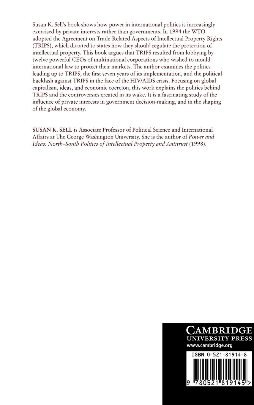 Rückseitencover Private Power, Public Law