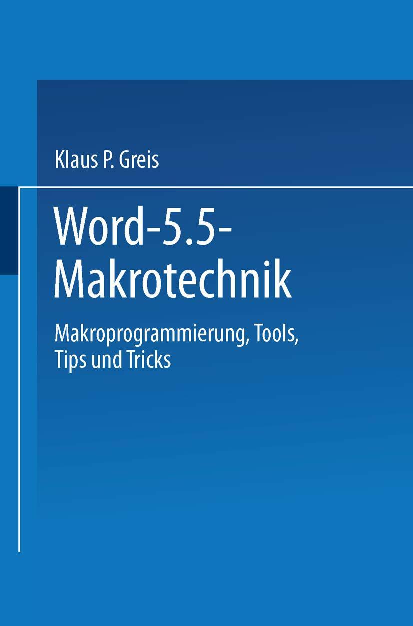 Vorderes Coverbild Word 5.5 Makrotechnik