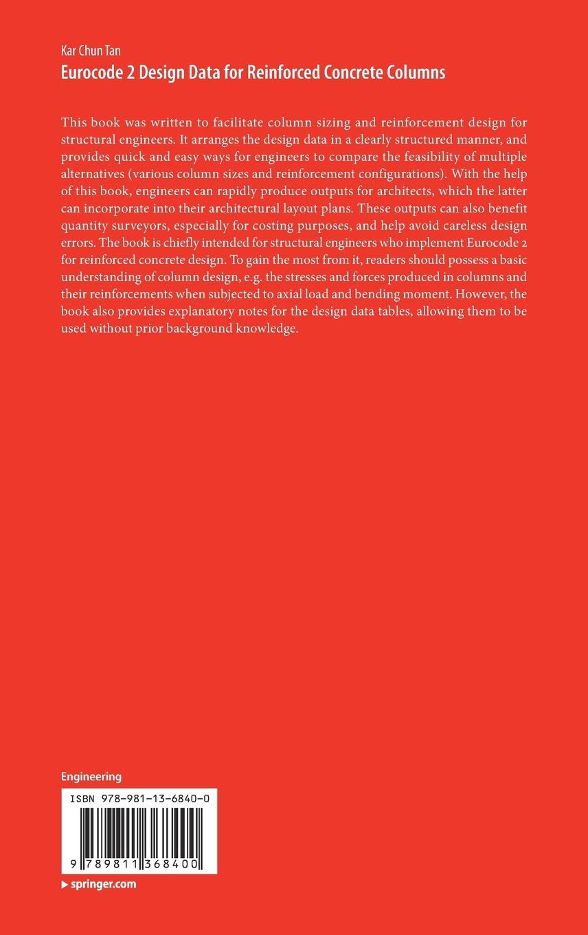 Rückseitencover Eurocode 2 Design Data for Reinforced Concrete Columns