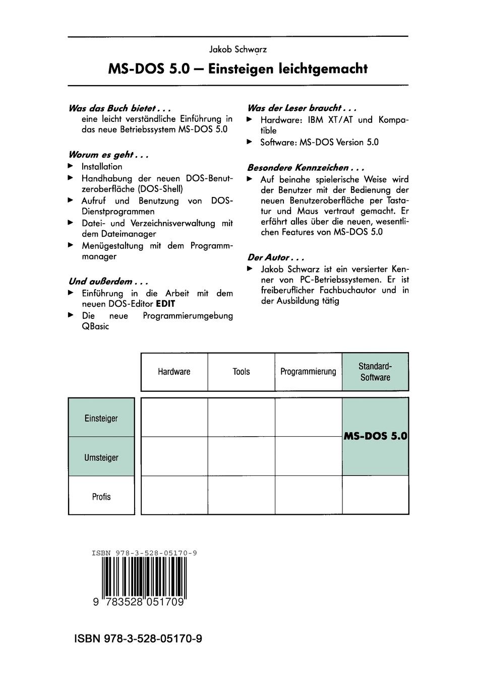 Rückseitencover DOS 5.0