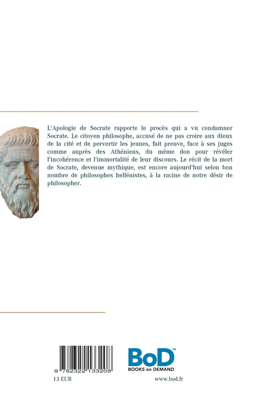 Rückseitencover Apologie de Socrate