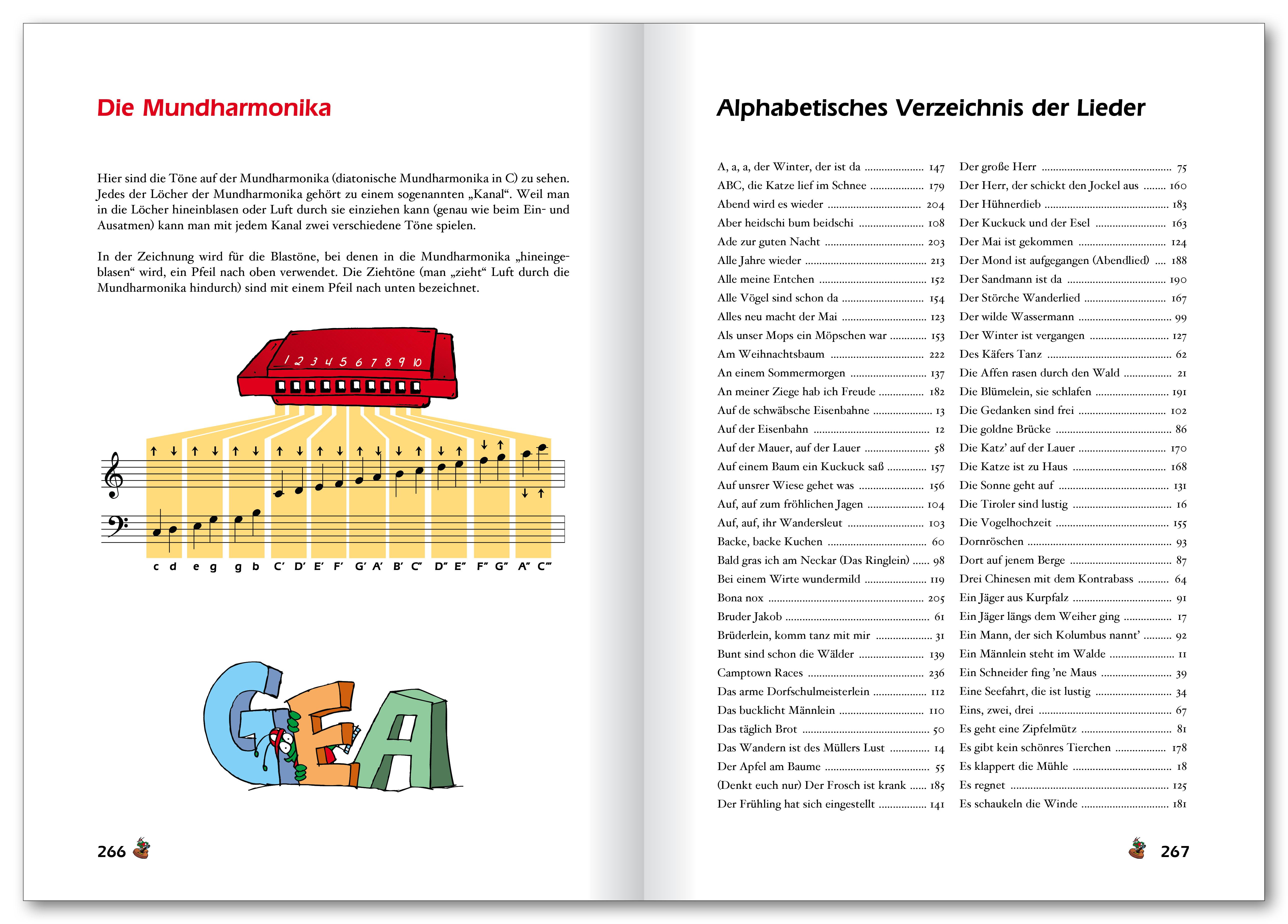 Beispielinhalt (Bild) Voggy's Kinderliederbuch