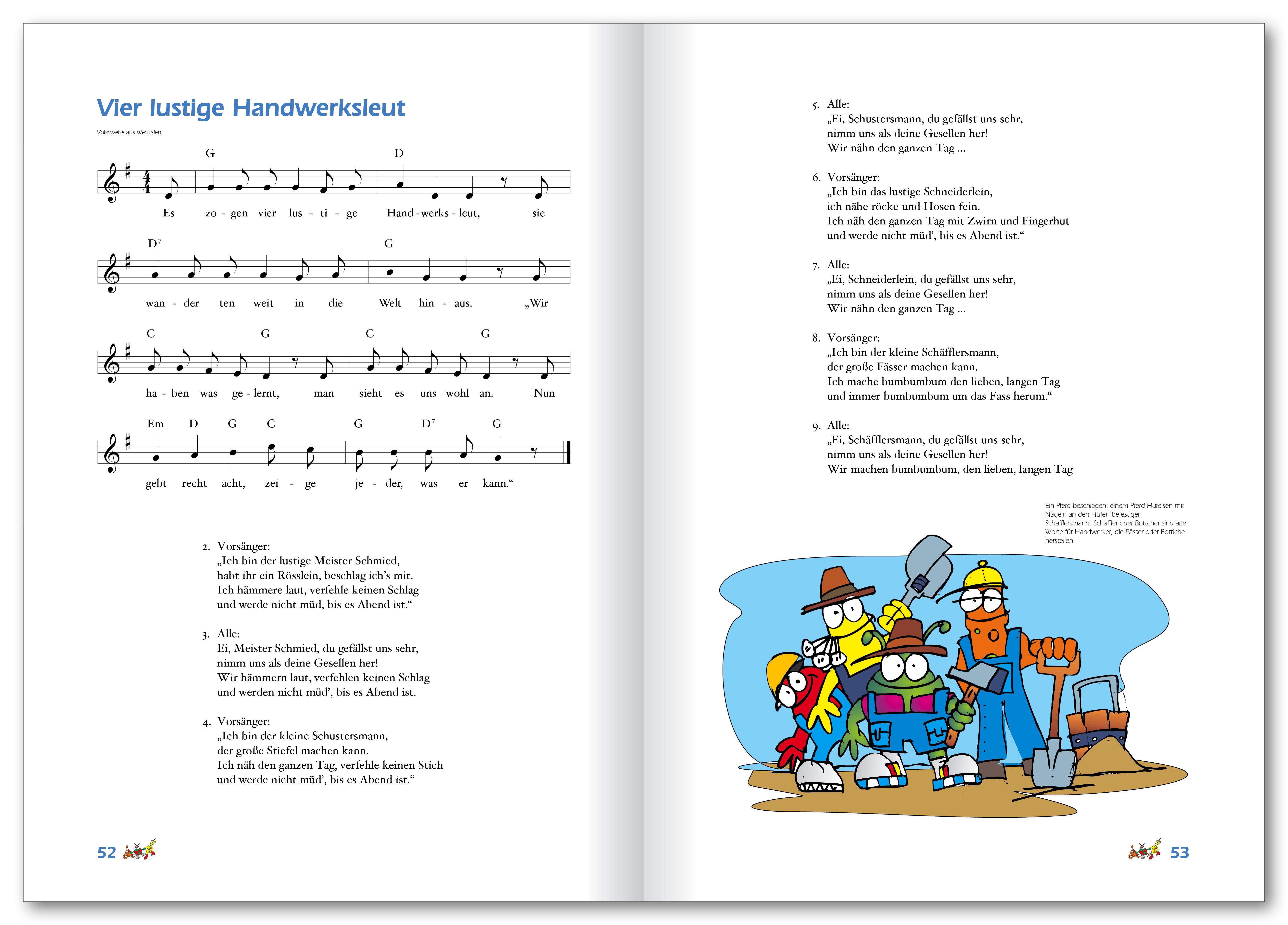Beispielinhalt (Bild) Voggy's Kinderliederbuch