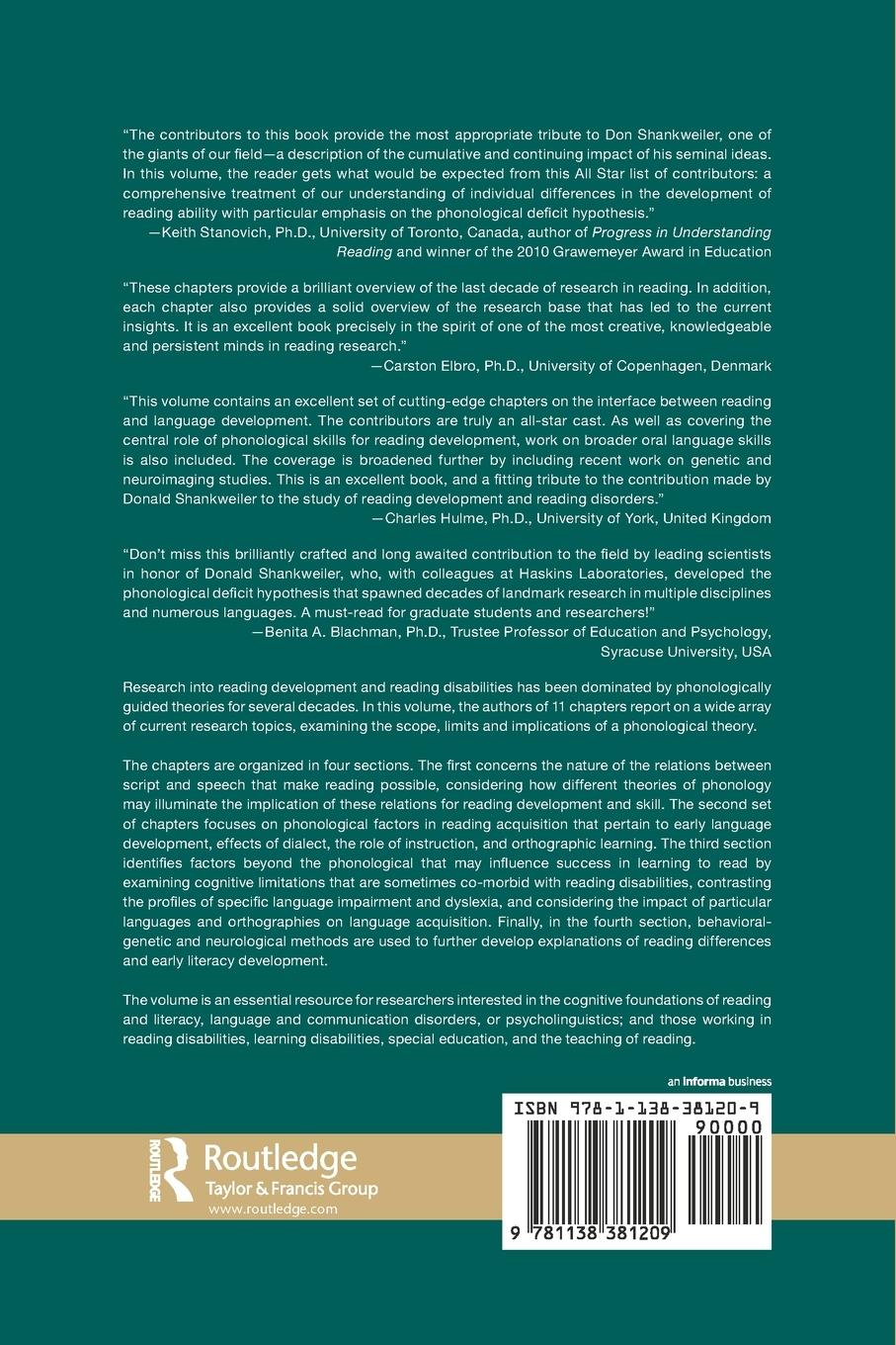 Rückseitencover Explaining Individual Differences in Reading
