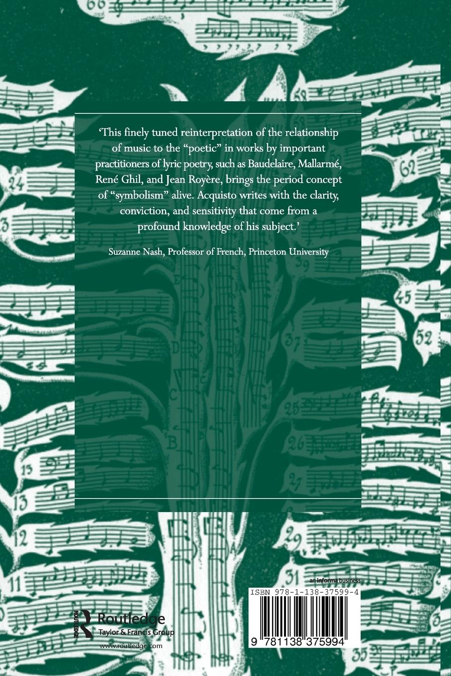 Rückseitencover French Symbolist Poetry and the Idea of Music