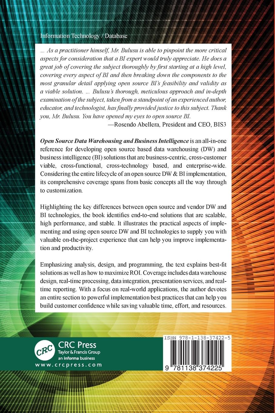 Rückseitencover Open Source Data Warehousing and Business Intelligence