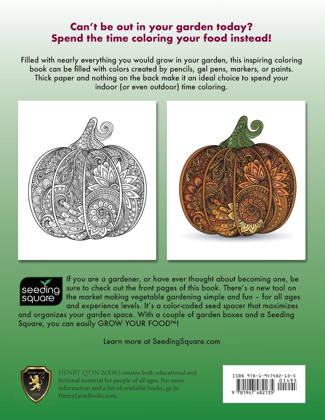 Rückseitencover Seeding Square Adult Coloring Book