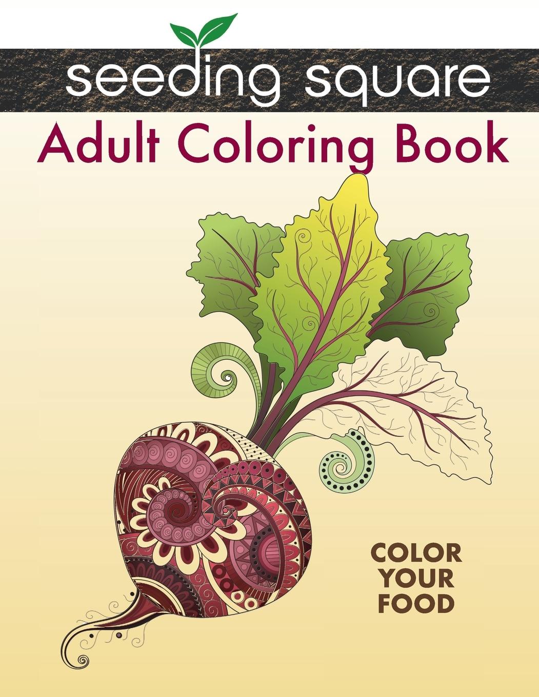 Vorderes Coverbild Seeding Square Adult Coloring Book