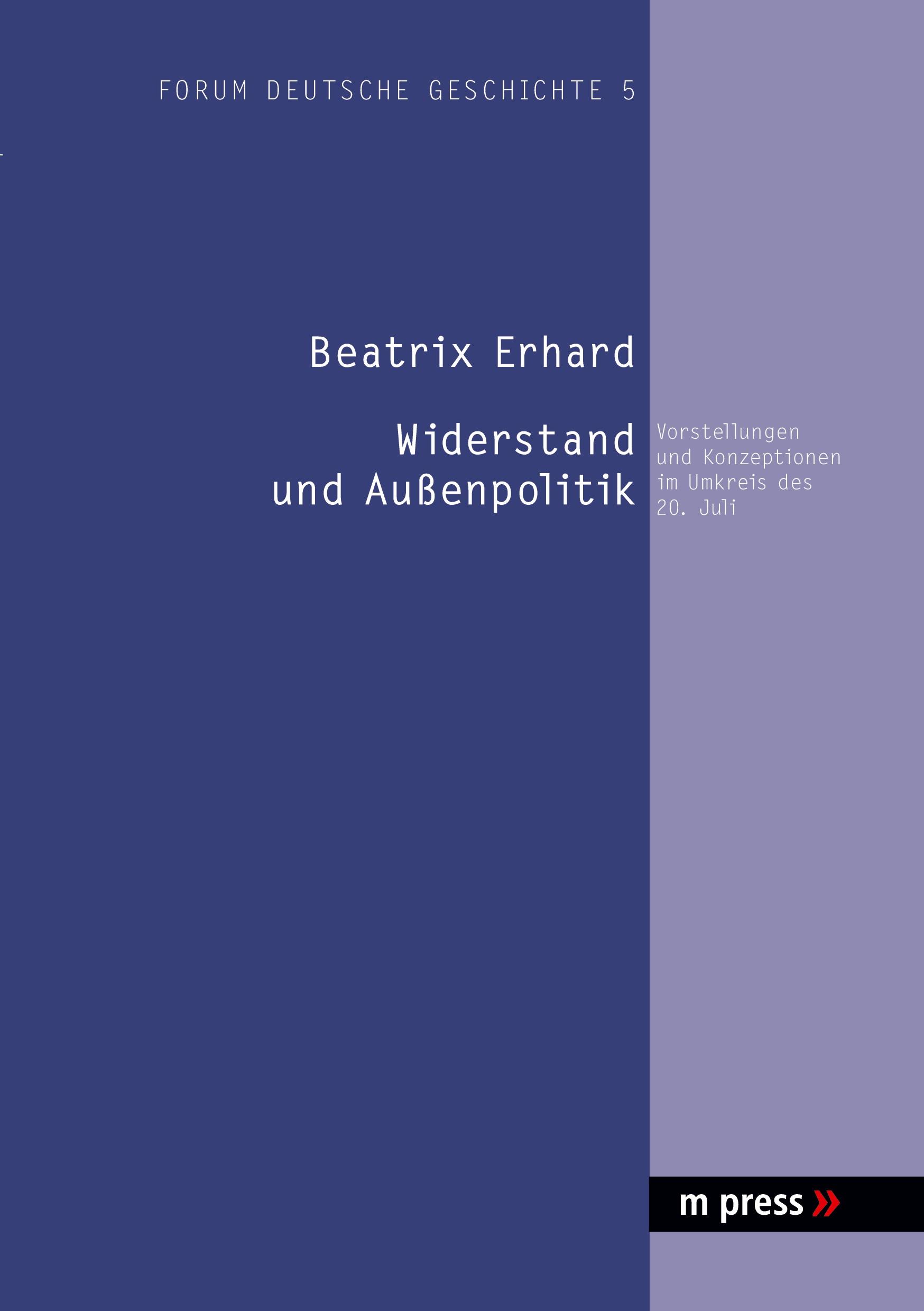Vorderes Coverbild Widerstand und Aussenpolitik