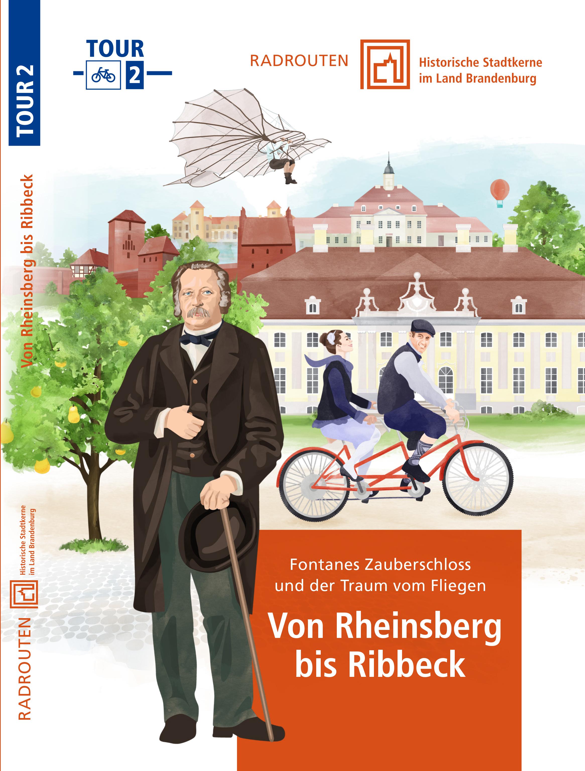 Vorderes Coverbild Radtouren durch historische Stadtkerne im Land Brandenburg Tour 2 - Von Rheinsberg bis Ribbeck