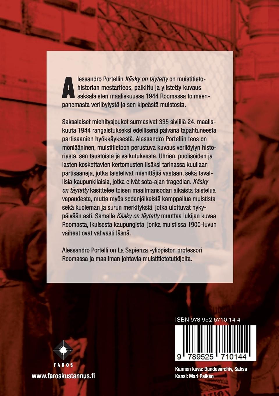 Rückseitencover Käsky on täytetty