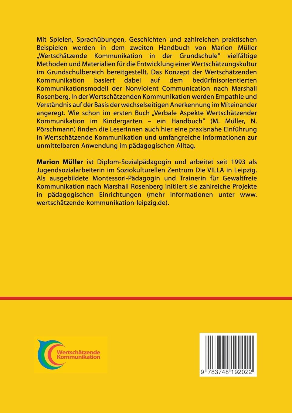 Rückseitencover Wertschätzende Kommunikation in der Grundschule