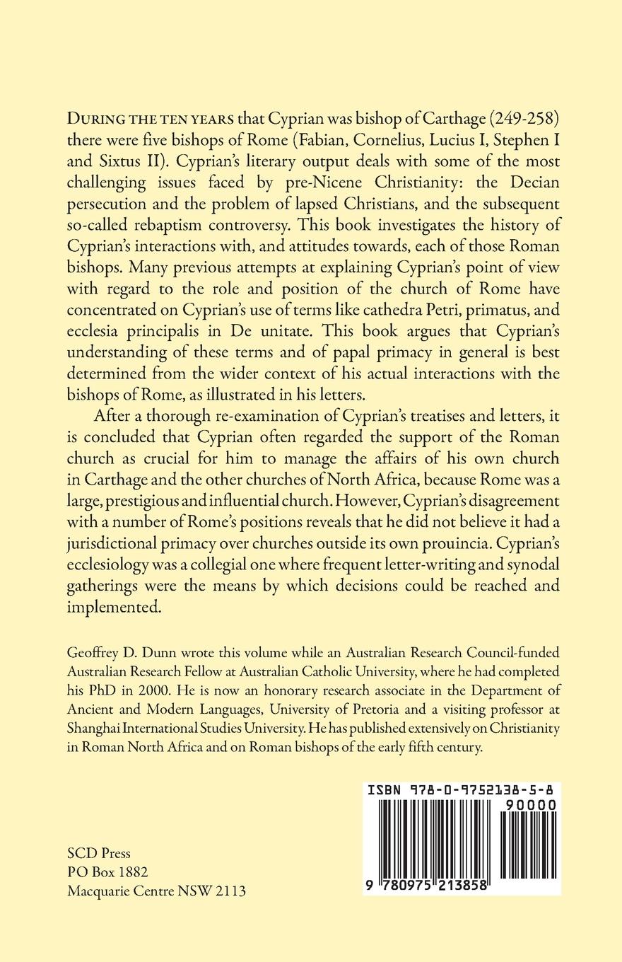 Rückseitencover Cyprian and the Bishops of Rome
