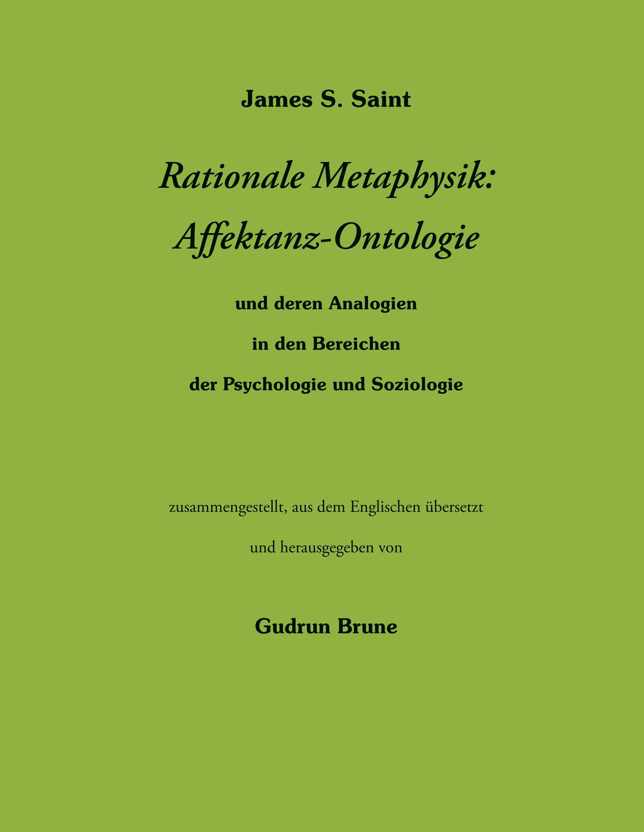 Vorderes Coverbild Rationale Metaphysik: Affektanz -Ontologie