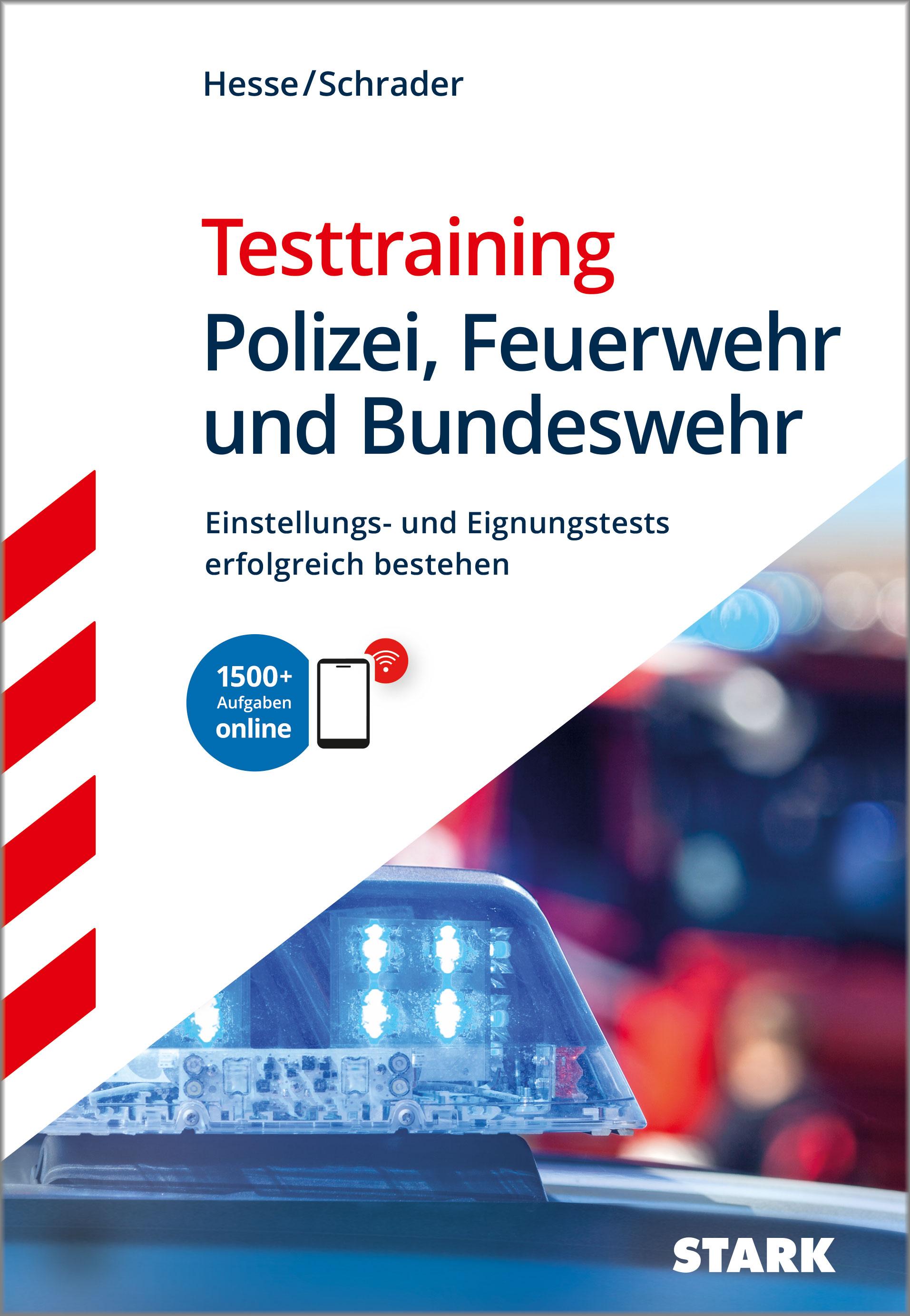Vorderes Coverbild STARK Testtraining Polizei, Feuerwehr und Bundeswehr