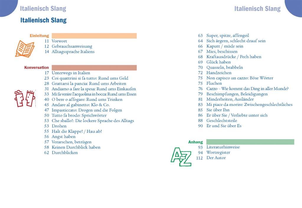 Beispielinhalt (Bild) Italienisch Slang - das andere Italienisch